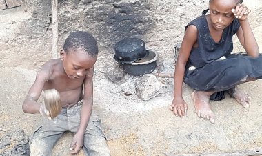 Aç çocukları için taş kaynatan Kenyalı anne