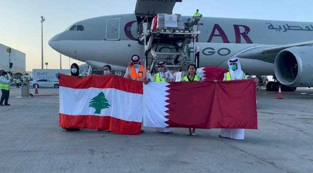 Katar'dan Lübnan'a tıbbi malzeme yardımı