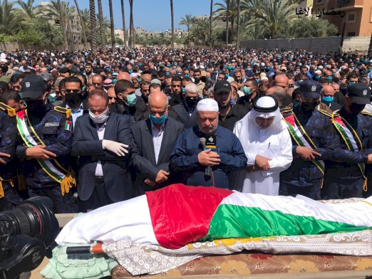 Sinvar ve Zahar'ın katılımıyla Filistinli lider Ahmed El-Kurd ebedi yolculuğuna uğurlandı