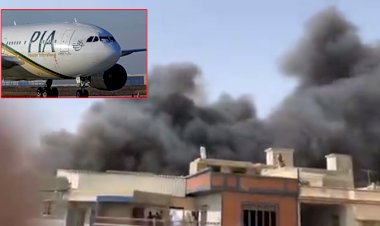 Pakistan'da yolcu uçağı evlerin üzerine düştü