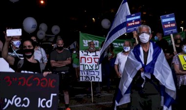 Tel Aviv'de 'Filistin'e özgürlük ve İlhaka hayır' gösterisi düzenlendi