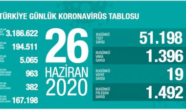 Türkiye'de vaka sayısı 194 bini aştı