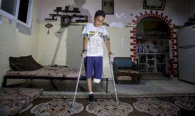 9 yaşındaki Hamdan: Yeni bir ayağımın olması hayali ile yaşıyorum