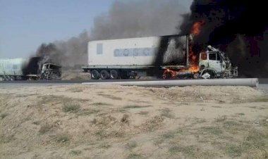 Irak'ta ABD ordusuna malzeme taşıyan tırlara saldırı düzenlendi