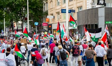Avusturya'da İşgalci İsrail ve ABD protesto edildi