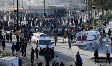 Irak'ta hastane yangını protesto edildi