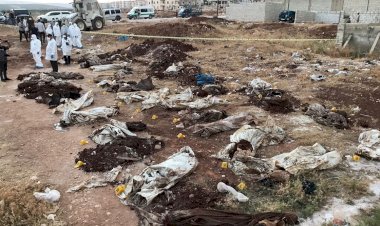 Afrin'de 35 kişinin gömüldüğü toplu mezar bulundu