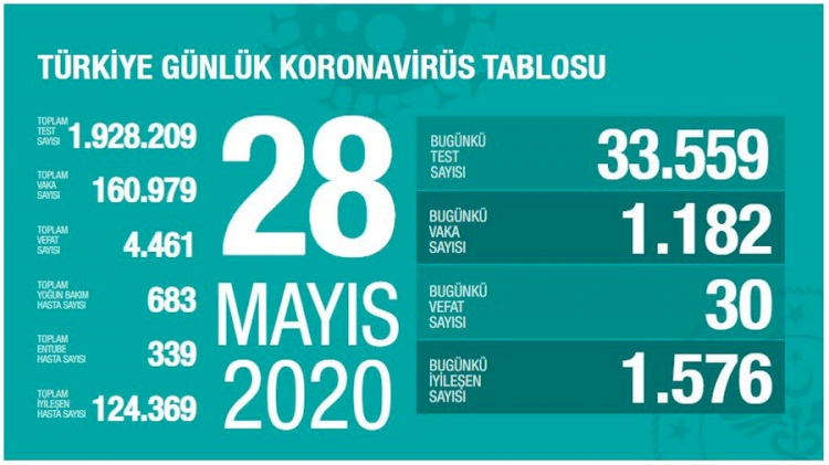 Türkiye'de koronavirüs kaynaklı 30 can kaybı