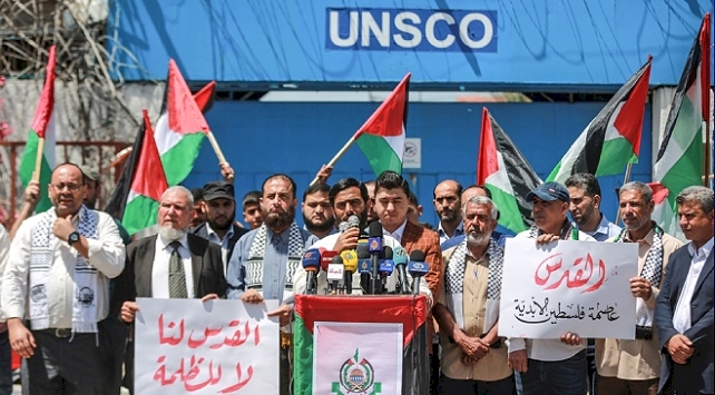 Gazzeliler 53. yılında Doğu Kudüs'teki İsrail işgalini protesto etti