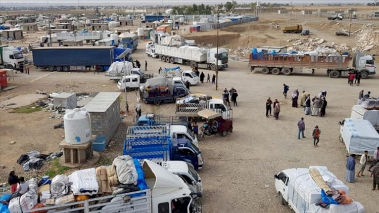 Irak'ın Kerkük ve Diyala kentindeki iç göçmenlere ait tüm kamplar kapatıldı