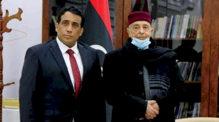 Libya Başkanlık Konseyi Başkanı Menfi, Akile Salih ile ülkedeki siyasi süreci görüştü