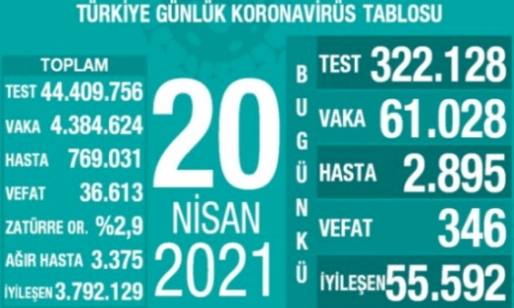 Türkiye'de vaka ve ölüm sayısında korkutan artış