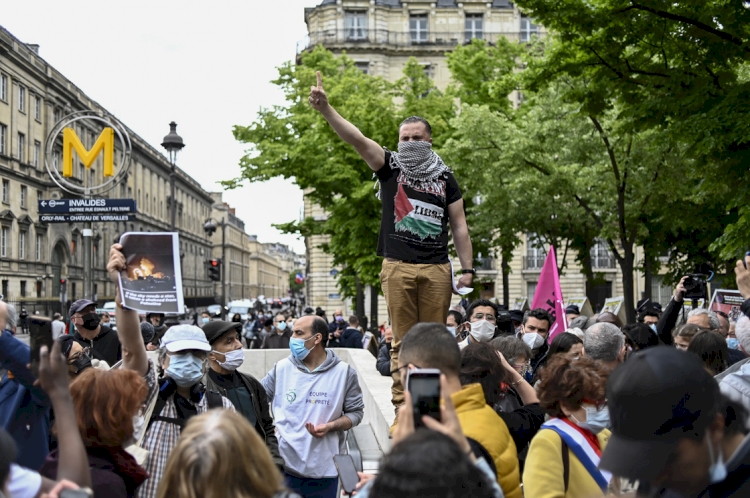 Paris'te, Filistin'e destek amacıyla düzenlenecek gösteri engellendi