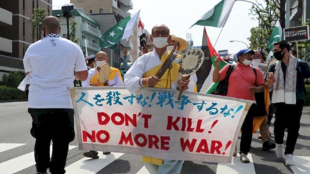 Japonya'da İşgalci İsrail’in eylemleri protesto edildi