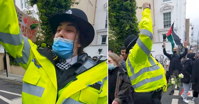 Londra'da 'Özgür Filistin' sloganı atan İngiliz polis soruşturuluyor