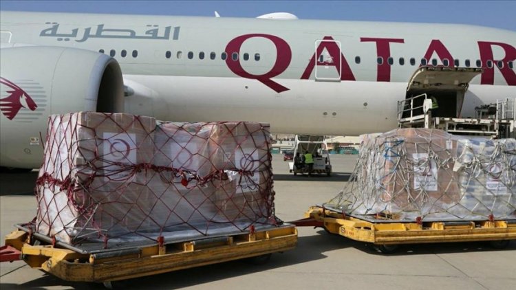 Katar'dan insani yardım taşıyan 6'ncı uçak Kabil'de