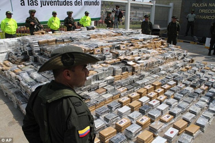 Kolombiya'da 10 ton uyuşturucu madde ele geçirildi