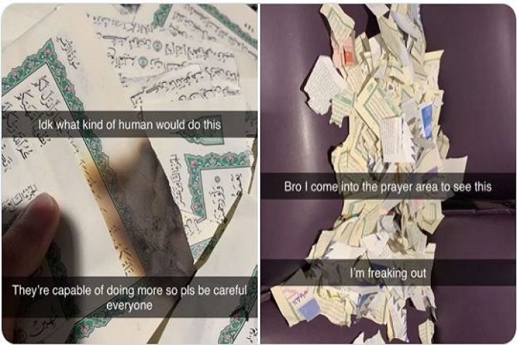ABD'de üniversite kampüsünde ibadet odasına giren vandallar Kur'an-ı Kerim ve dini kitapları yaktı