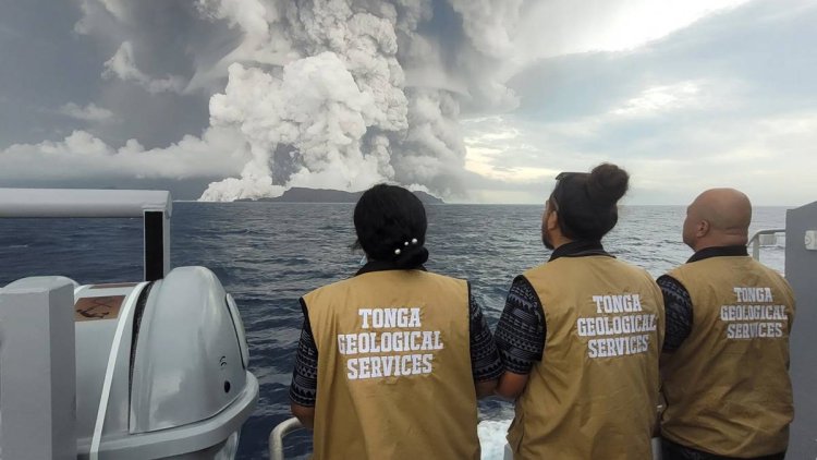 Tonga'da yanardağ patlaması sonrası hasar tespit çalışmalarına başlandı