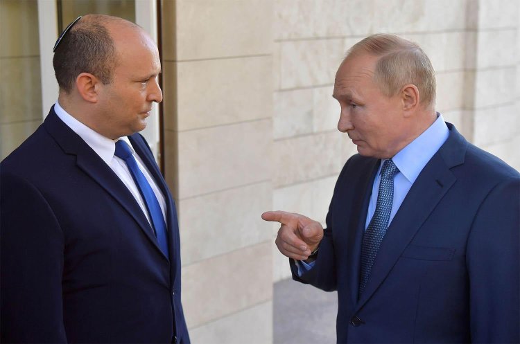 İşgalci İsrail'in Başbakanı Bennet Moskova'da Putin ile görüştü
