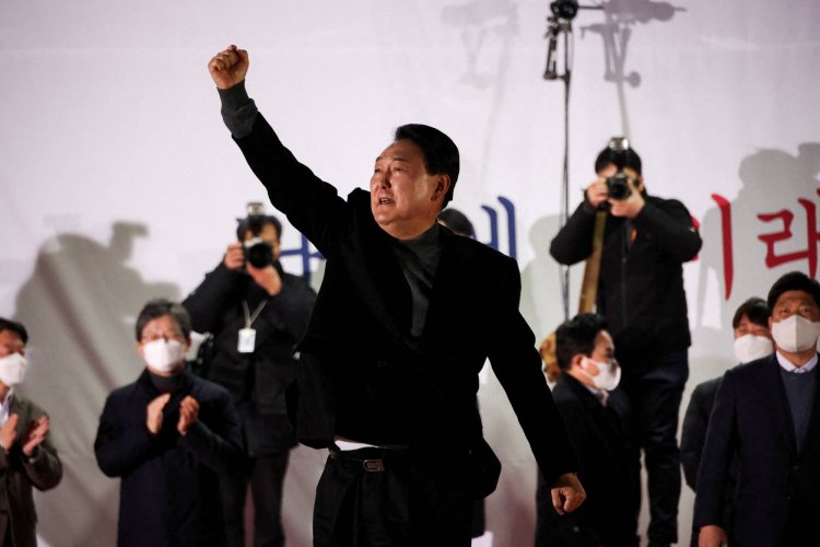 Güney Kore Başkanı seçilen Yoon, Kuzey Kore'ye 'yumruk gösterdi'