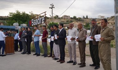 Duhok'ta PKK'nin Sincar'dan çıkması için gösteri düzenlendi