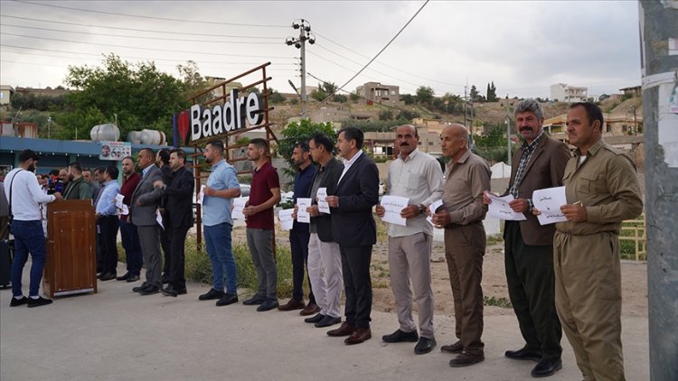 Duhok'ta PKK'nin Sincar'dan çıkması için gösteri düzenlendi