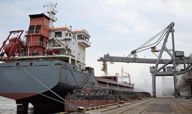 Tahıl yüklü bir gemi kötü hava koşulları nedeniyle Ukrayna'dan ayrılamadı