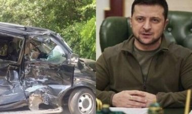 Zelenskiy, Kiev'de trafik kazası geçirdi