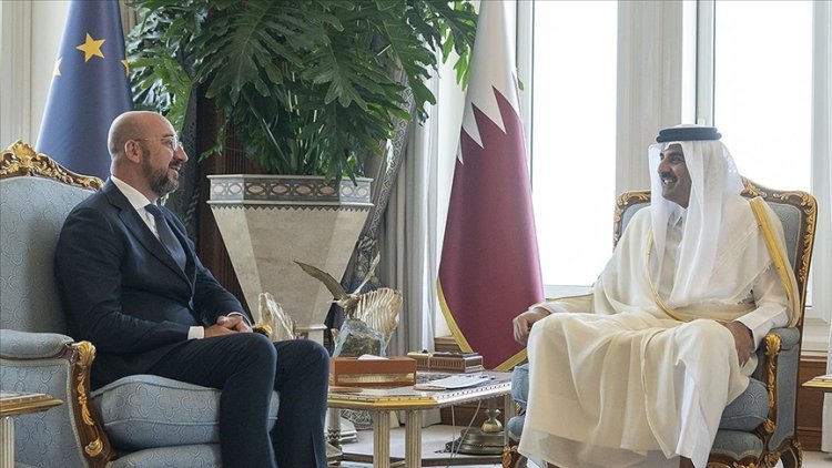 AB Konseyi Başkanı Michel, Katar'da "enerji" konusunu görüştü