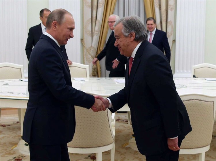 Guterres, Putin'le Tahıl Sevkiyatı Anlaşması'nın genişletilmesini görüştü