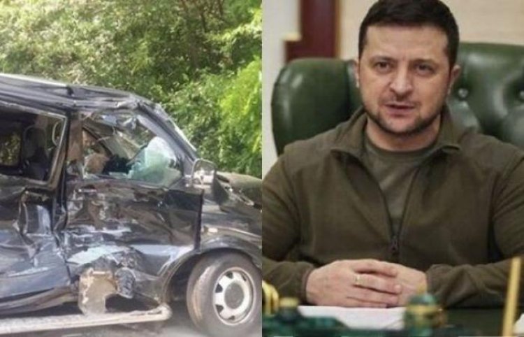 Zelenskiy, Kiev'de trafik kazası geçirdi