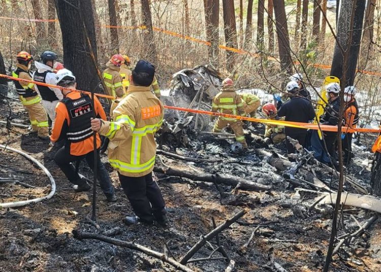 Güney Kore'de helikopter düştü: 5 ölü