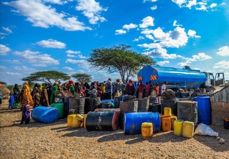 Kuraklığın vurduğu Kenya'da kuyular su tankerleriyle dolduruluyor