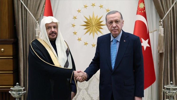 Erdoğan, Suudi Arabistan Şura Meclisi Başkanı Al Şeyh'i kabul etti