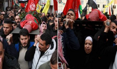 15 yaşındaki Filistinli şehid anne ve babasının omuzlarında son yolculuğuna uğurlandı