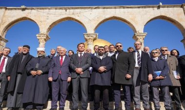 Avrupa heyeti Mescidi Aksa'yı ziyaret etti