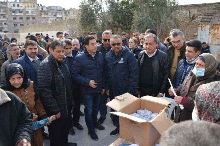 DSÖ Genel Direktörü Ghebreyesus depremin vurduğu Halep'e gitti