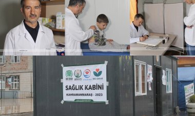Umut Kervanı'ndan depremzedelere sağlık kabini hizmeti