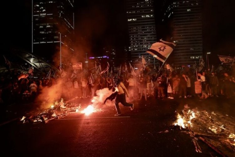 İşgal rejimine karşı Tel Aviv’de Sokak protestoları devam ediyor