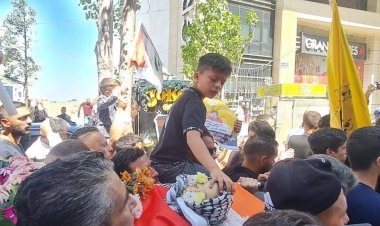 İşgalci çete tarafından katledilen 3 yaşındaki Temimi, yüzlerce Filistinli tarafından toprağa verildi