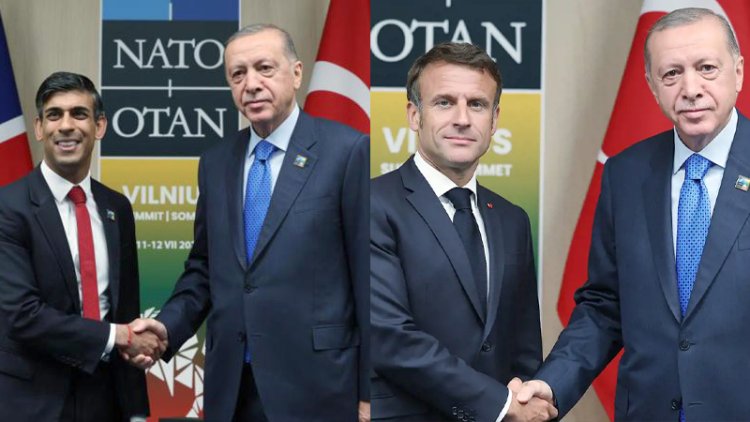 Cumhurbaşkanı Erdoğan, Macron ve Sunak ile bir araya geldi