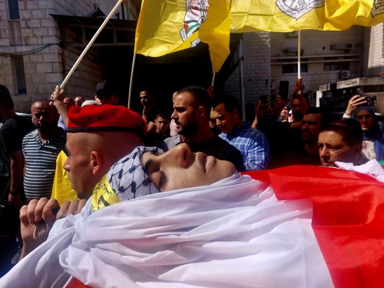 Nablus'ta şehid düşen Mısri son yolculuğuna uğurlandı