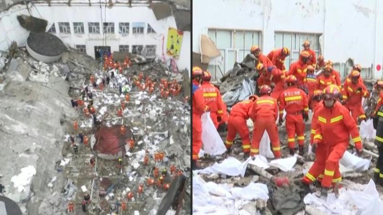 Çin'de ortaokulun çatısının çökmesi sonucu en az 11 kişi öldü