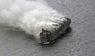 Almanya'dan Mısır'a 3 bin otomobil taşıyan gemi 10 gündür yanıyor