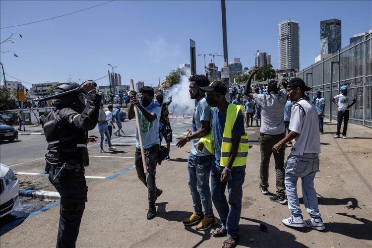 İşgalci İsrail polisi Eritrelilerin Tel Aviv’deki protestosuna gerçek mermiyle müdahale etti