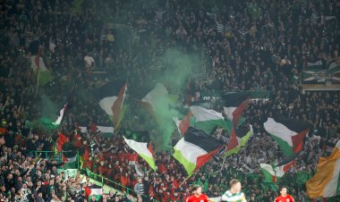 Celtic taraftarından "tarihi" duruş: Stadı Filistin bayraklarıyla donattılar