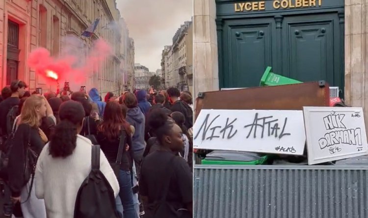 Abaya yasağına tepki: Paris'te öğrenciler okul girişini kapattı