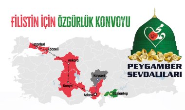 Peygamber Sevdalılarından İHH'nın 'Filistin için özgürlük konvoyu'na destek