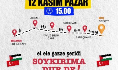 Zulme karşı "El Ele Gazze Şeridi" etkinliği yapılacak
